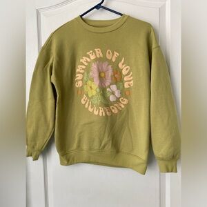 Billabong Sweater. Green floral. Summer of Love.